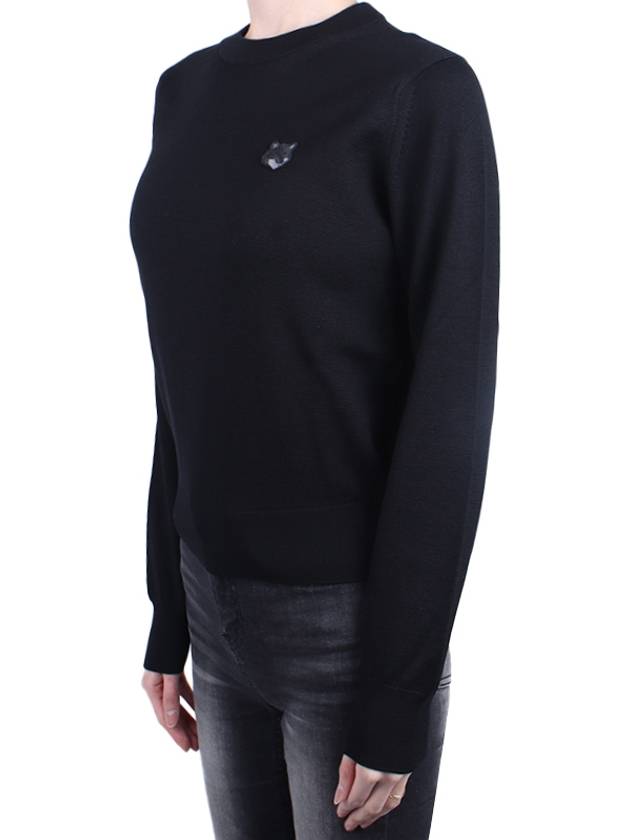 Women's Bold Foxhead Wool Knit Black MW00801KT1036 P199 - MAISON KITSUNE - BALAAN 4