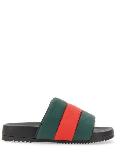 nylon padded web slippers black - GUCCI - BALAAN 2