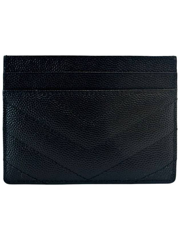 Monogram Chevron Silver Card Wallet 423291 BOW02 - SAINT LAURENT - BALAAN 3