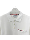 RWB Pocket Interlock Cotton Short Sleeve Polo Shirt White - THOM BROWNE - BALAAN 5