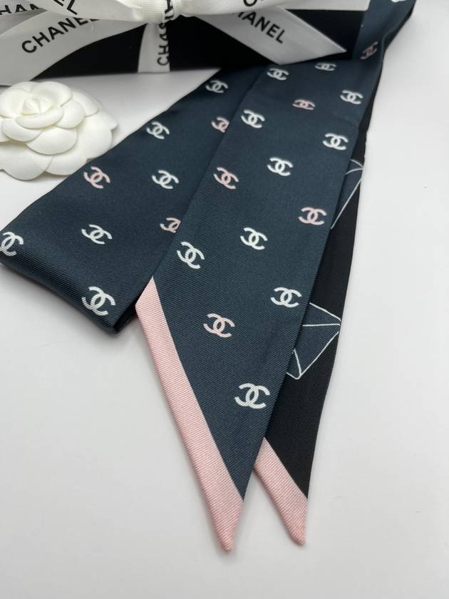 Women s Muffler CC Logo Hairband Silk Twilly Scarf - CHANEL - BALAAN 4