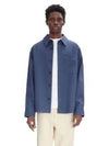 Basile Brodée Poitrine Overshirt Jacket Steel Blue - A.P.C. - BALAAN 2