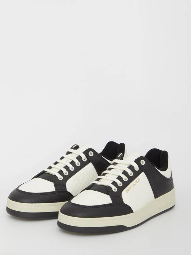 SL 61 Low Top Sneakers Black White - SAINT LAURENT - BALAAN 3