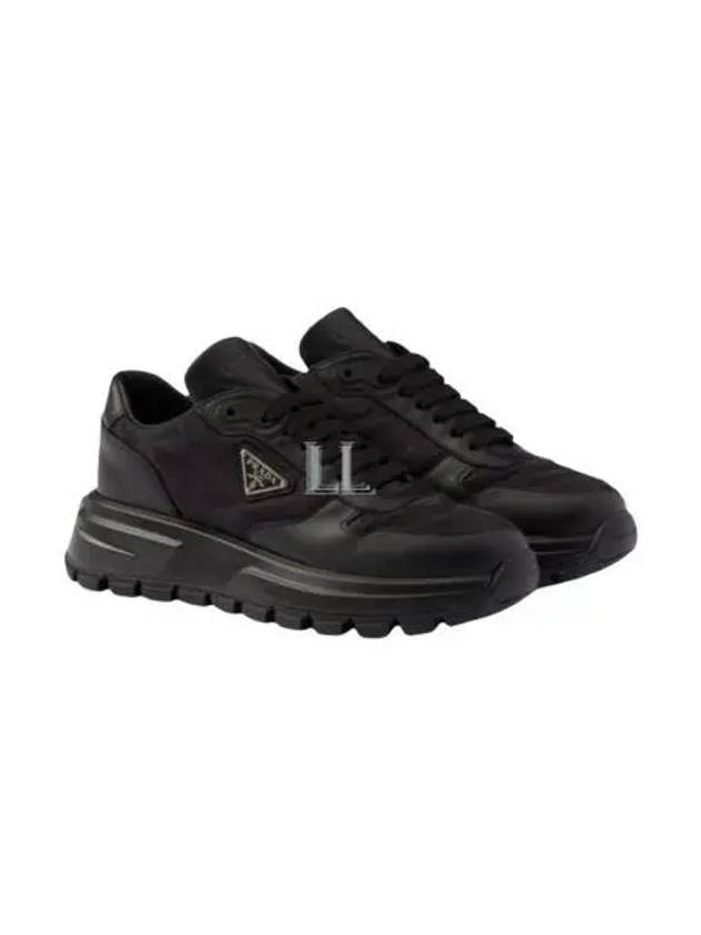 Prax 01 Low Top Sneakers Black - PRADA - BALAAN 2