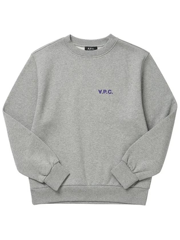 Evy Small Logo Crew Neck Sweatshirt Heather Light Grey - A.P.C. - BALAAN 5