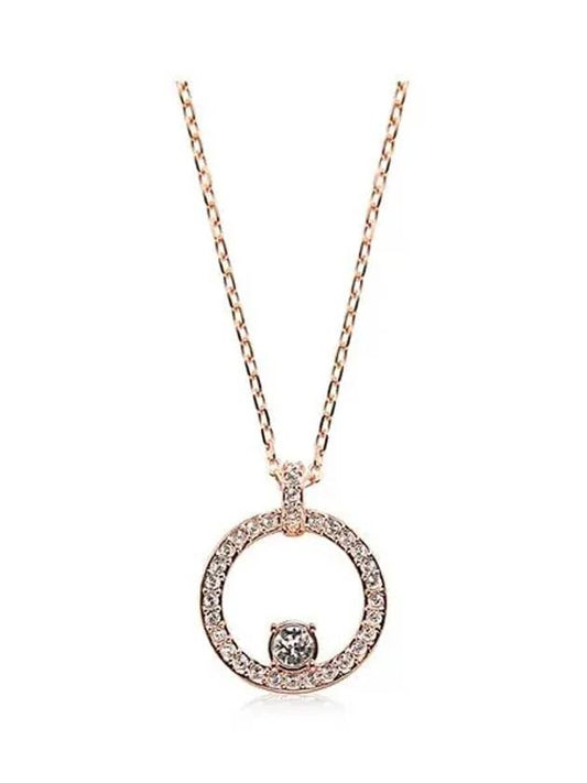 Constella Pendant Rhodium Plated Necklace Rose Gold - SWAROVSKI - BALAAN 2