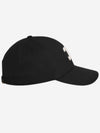 Triomphe Logo Cotton Ball Cap Black - CELINE - BALAAN 7