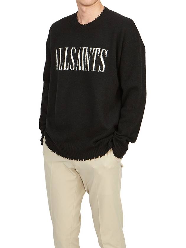 Luca Saints Men's Knit MK048Z BLK TRADITIONAL WT - ALLSAINTS - BALAAN 5