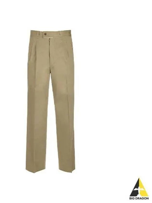 Pintuck tailored pants beige 22ASI1KA0001S48601 - MAISON MARGIELA - BALAAN 1