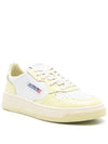 Women's Medalist Bi-Color Low-Top Sneakers Yellow - AUTRY - BALAAN 2