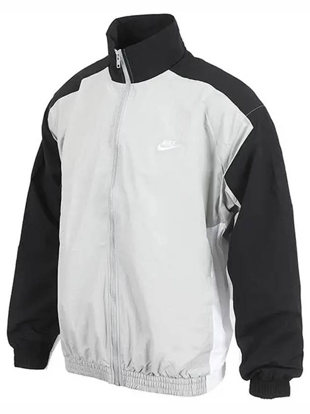 Club Oversized Woven Track Jacket Light Smoke Grey - NIKE - BALAAN 3