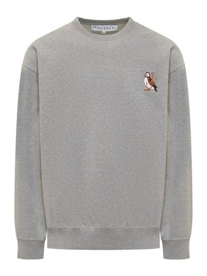 Embroidered Puffin Sweatshirt Mid Grey - JW ANDERSON - BALAAN 2