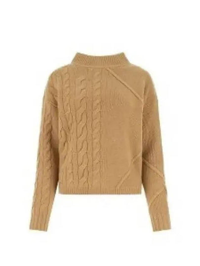 Accordo Cashmere Wool Knit Top Beige - MAX MARA - BALAAN 2