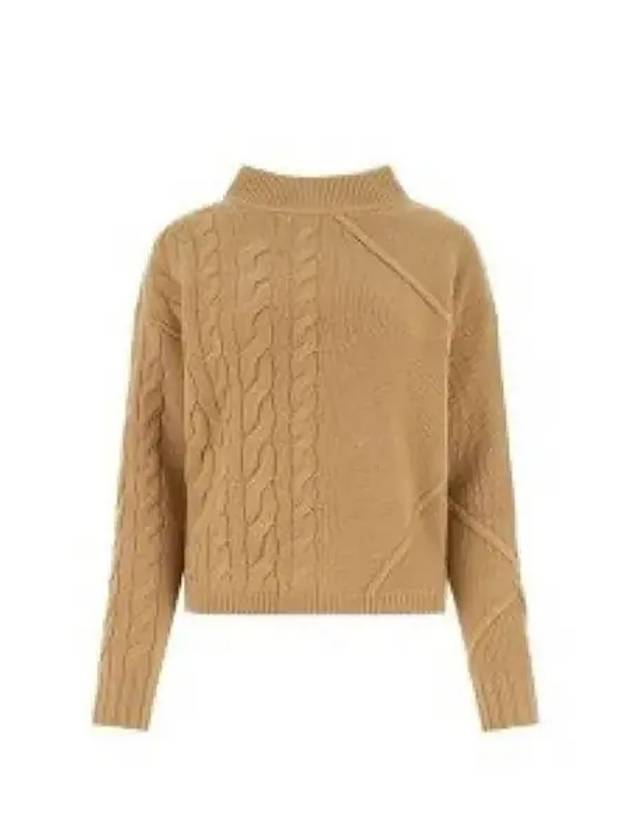 wool blend knit top beige - MAX MARA - BALAAN 2