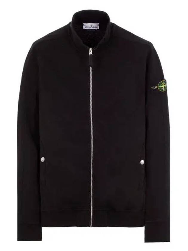 Cotton Zip-Up Jacket Black - STONE ISLAND - BALAAN 2