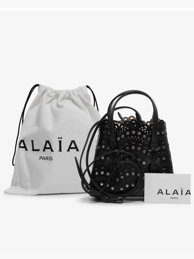 Mina 16 Vienne Wave Lux Calfskin Tote Bag Black - ALAIA - BALAAN 4