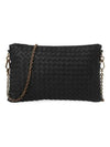 Intrecciato Chain Crossbody Bag Black - BOTTEGA VENETA - BALAAN 1