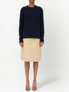 Back Stitch Crew Neck Knit Top Navy - MAISON MARGIELA - BALAAN 3