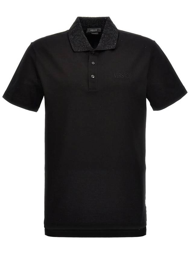 Polo T-Shirt 10106121A076481B000 Black - VERSACE - BALAAN 2