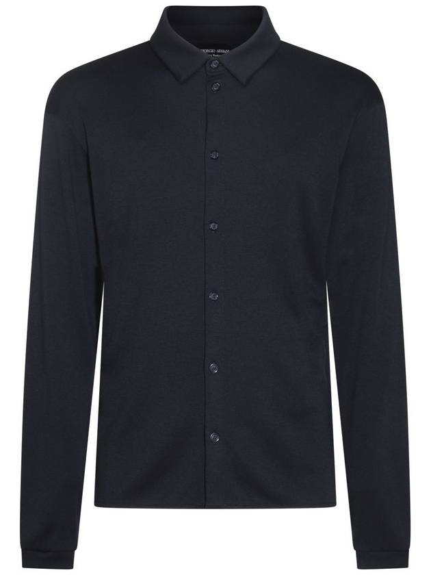 Giorgio Armani Black Wool Shirt - GIORGIO ARMANI - BALAAN 1