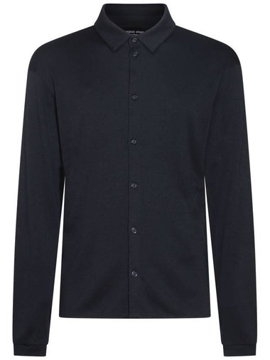 Giorgio Armani Black Wool Shirt - GIORGIO ARMANI - BALAAN 1