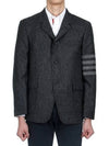 Donegal Tweed 4 Bar Single Breasted Blazer Jacket Grey - THOM BROWNE - BALAAN 2