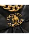 Backpack Nineteen 19 Black Chain Gold Plated CC - CHANEL - BALAAN 5