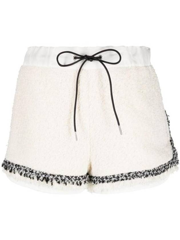 tweed bouclé shorts white - SACAI - BALAAN 1