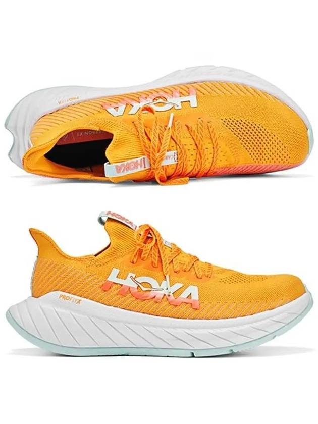 Carbon X 3 Low Top Sneakers Bright Orange - HOKA ONE ONE - BALAAN 6