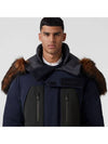 Faux Fur-Trimmed Oversized Parka Navy - BURBERRY - BALAAN 3