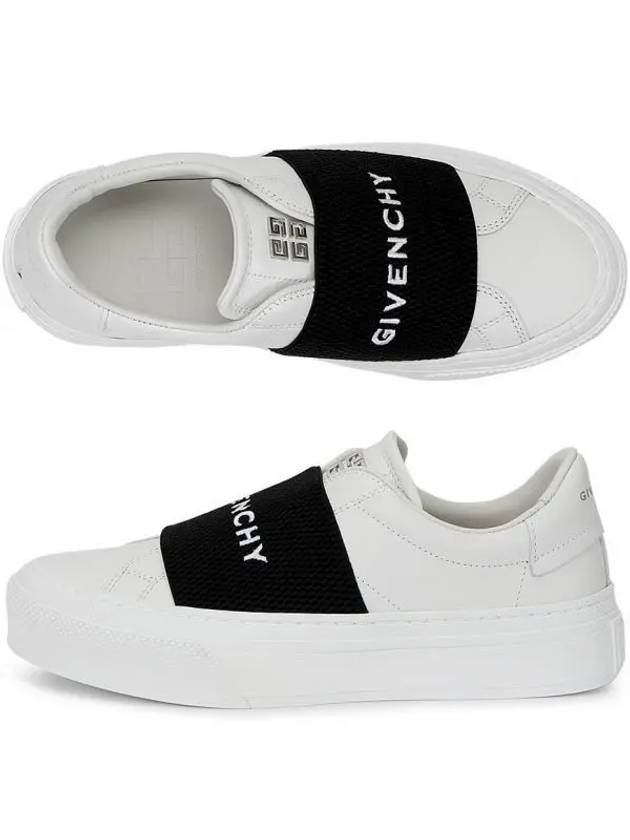 City Sport Sneakers In Leather with Strap White Black - GIVENCHY - BALAAN 2