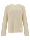 Logo Patch Basic Knit Top Ivory - AMI - BALAAN 2