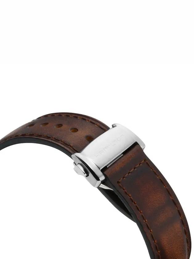 Men's American Classic Spirit of Liberty Leather Watch Brown - HAMILTON - BALAAN.
