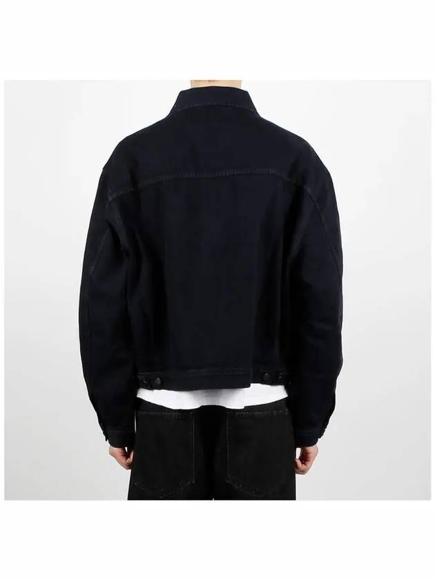 pocket button cotton denim jacket navy - LEMAIRE - BALAAN 5