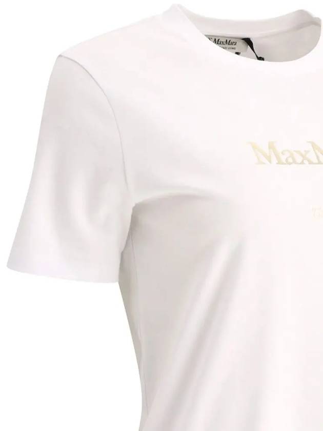 24SS QUIETO Metallic Logo TShirt 2419971011 001 - MAX MARA - BALAAN 4