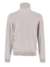 Virgin Wool Turtleneck Sweater Light Gray - FAY - BALAAN 3