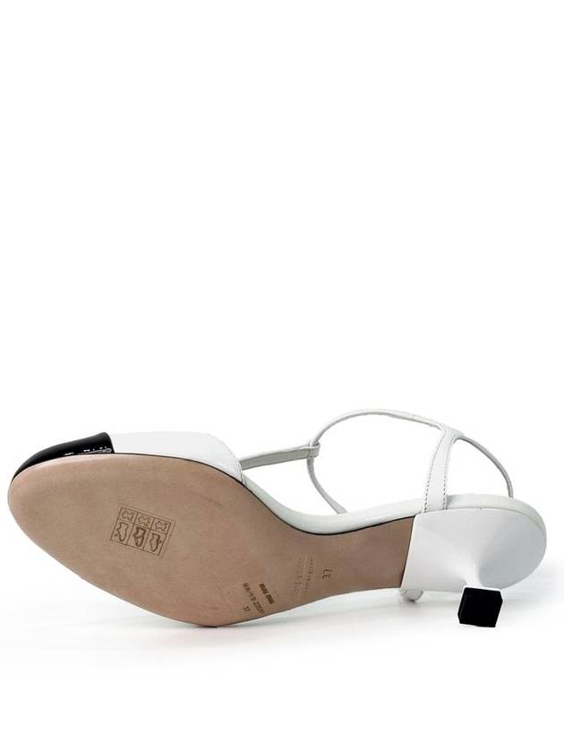 37 MiuMiu T Strap Patent Slingback Sandals Two Tone - MIU MIU - BALAAN 8