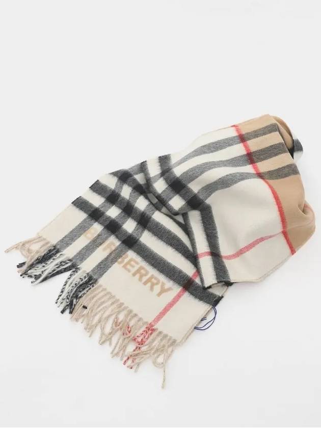 Contrast Check Cashmere Scarf Archive Beige - BURBERRY - BALAAN 2