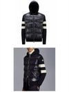 9B00017 M1131 742 Logo Patch Knit Padding Mix Jacket Navy Men s TLS - MONCLER - BALAAN 4