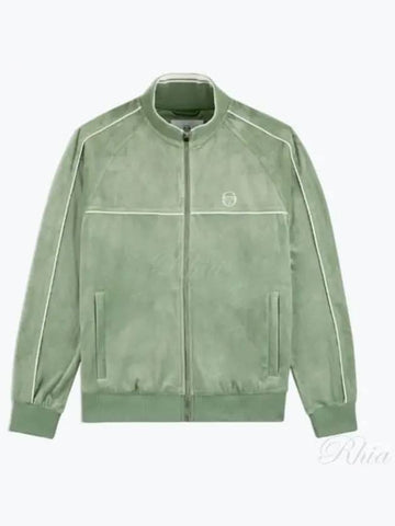 Lioni Velor Track Jacket STF24M50644 Hedge Green Velvet - SERGIO TACCHINI - BALAAN 1