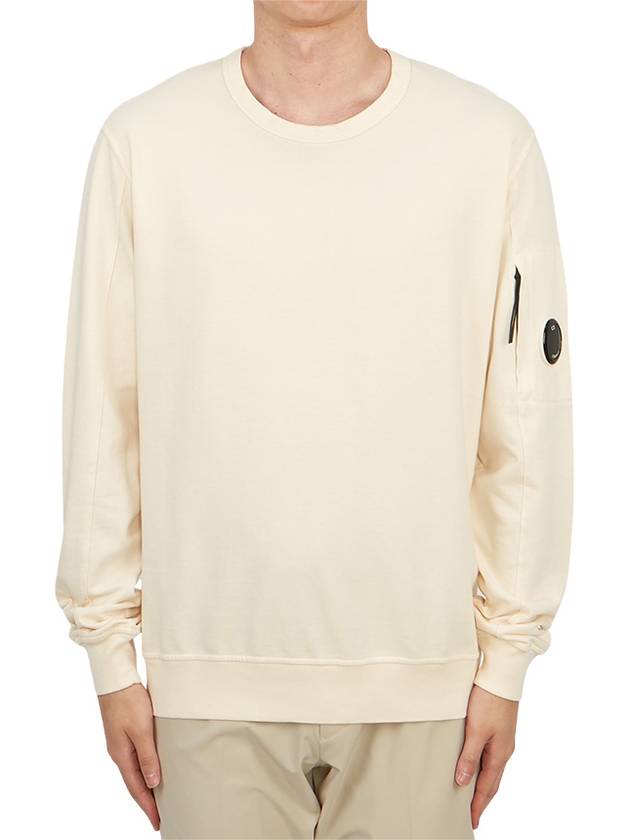 Light Fleece Sweatshirt Beige - CP COMPANY - BALAAN 2