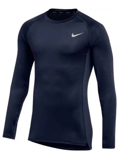 Pro Tight Long Sleeve T-Shirt Navy - NIKE - BALAAN 2