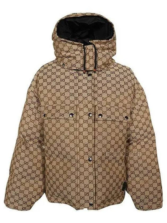 GG Canvas Hooded Padding Brown - GUCCI - BALAAN 2