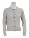 Baby Fox Patch Wool Cardigan Grey - MAISON KITSUNE - BALAAN 3