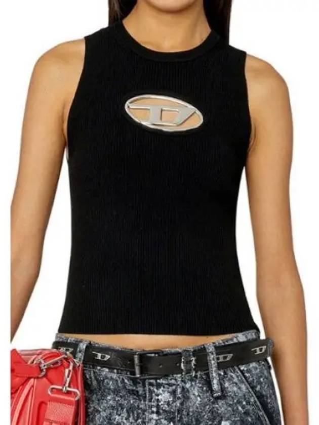 M Onerva Logo Plaque Cut Out Sleeveless Black - DIESEL - BALAAN 2