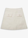 Lambda Women s Golf Wear Skirt High Waist 22358 Light Beige Official Genuine - LAMBDA - BALAAN 1