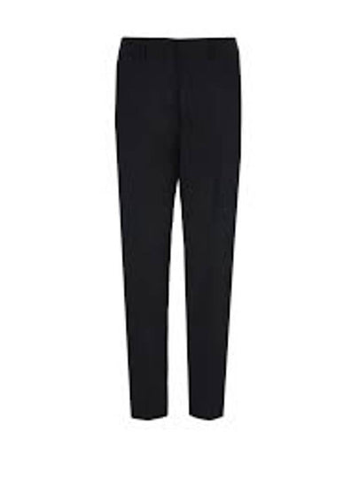 Virgin Wool Chino Straight Pants Black - AMI - BALAAN 2