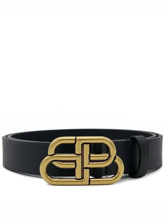 Women's BB Buckle Belt Black Gold - BALENCIAGA - BALAAN 2