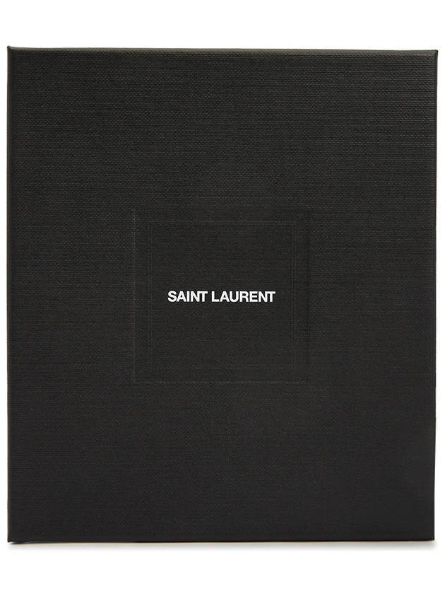 Lizard Pattern Embossed Fragment Zipper Card Wallet Black - SAINT LAURENT - BALAAN 8