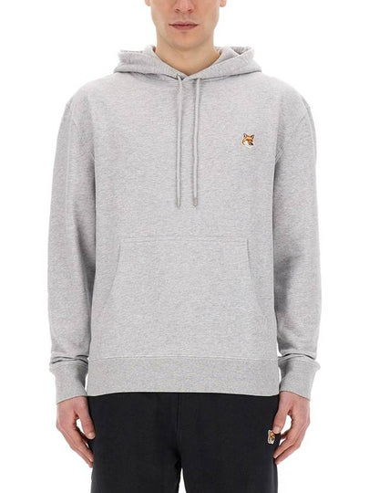 Fox Head Patch Regular Hoodie Grey - MAISON KITSUNE - BALAAN 2